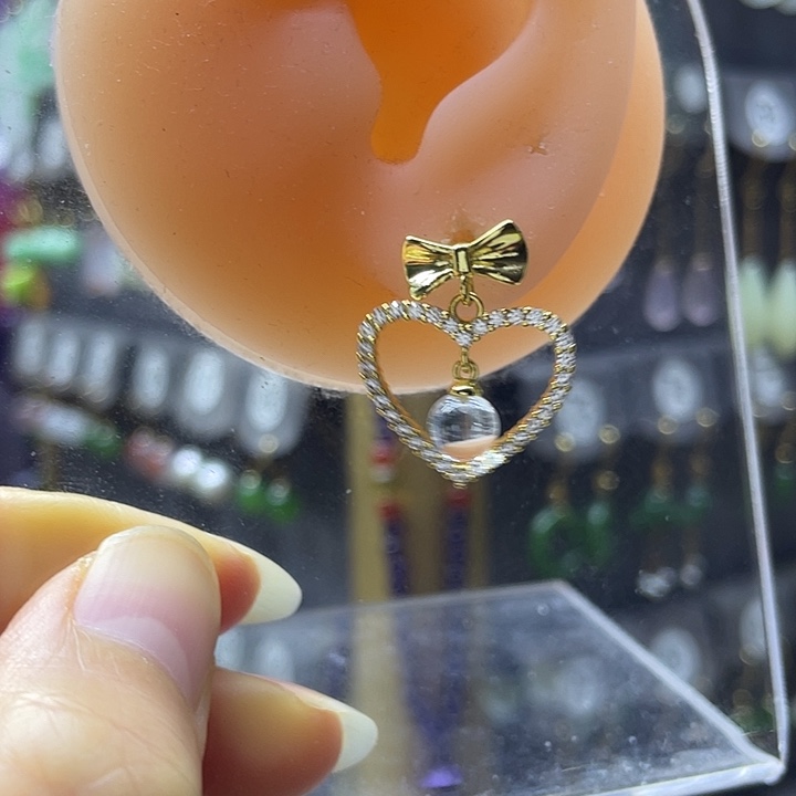 银S925镶嵌耳饰水晶