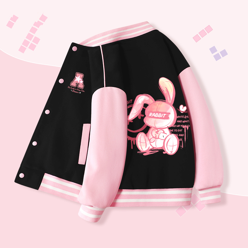 女童外套春秋薄款儿童潮流棒球服2025早秋新款女大童撞色童装潮童