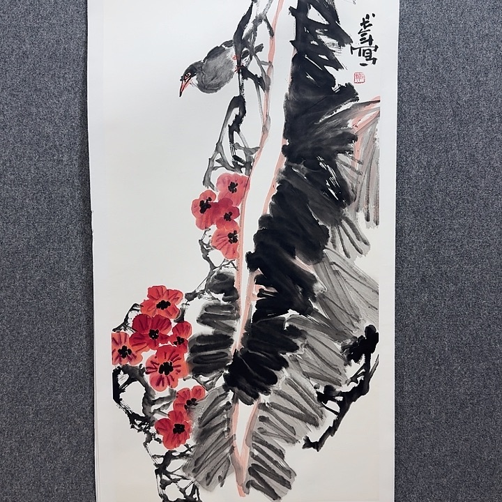 国画靳长年老师手绘作品