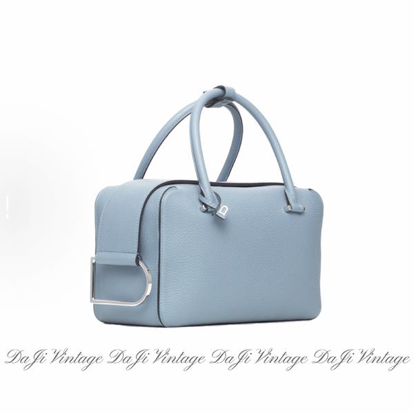 99新 Delvaux/德尔沃 大吉中古/sh/德尔沃车矢菊蓝保龄球斜挎包