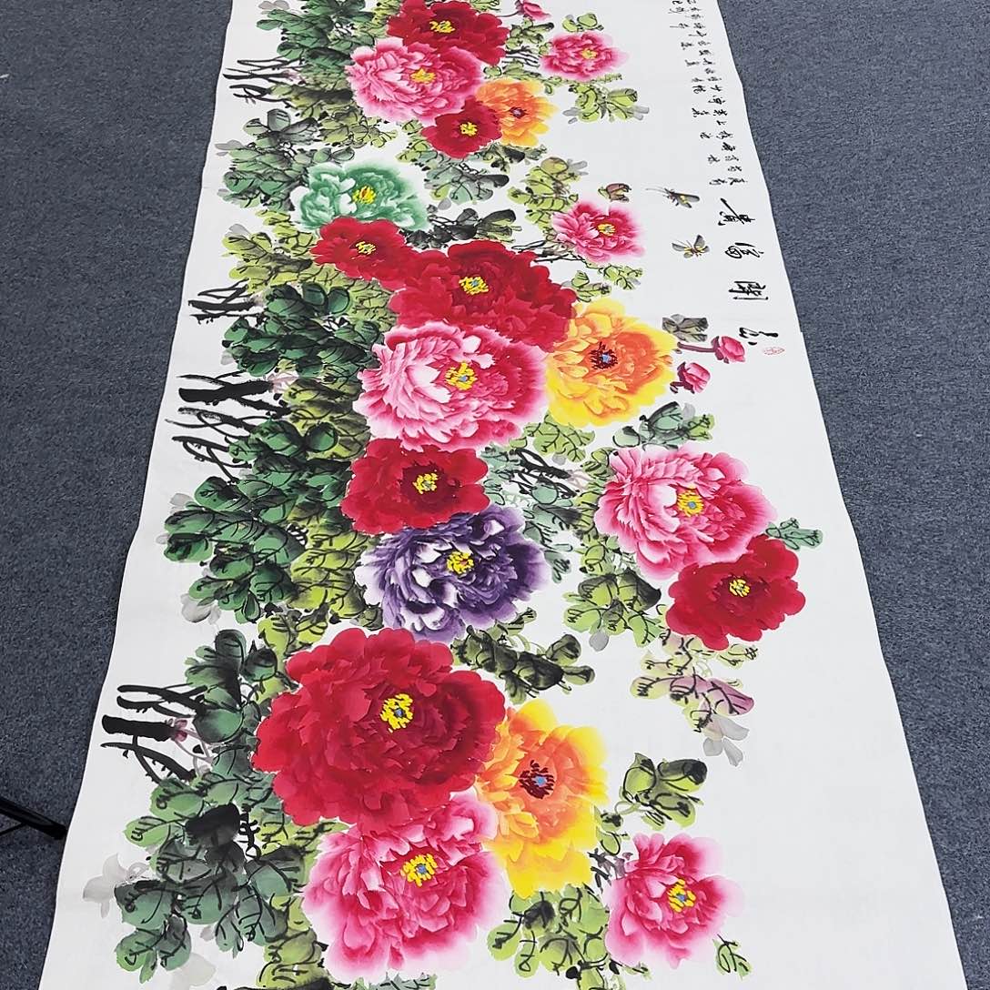 国画作品小姐姐放漏中