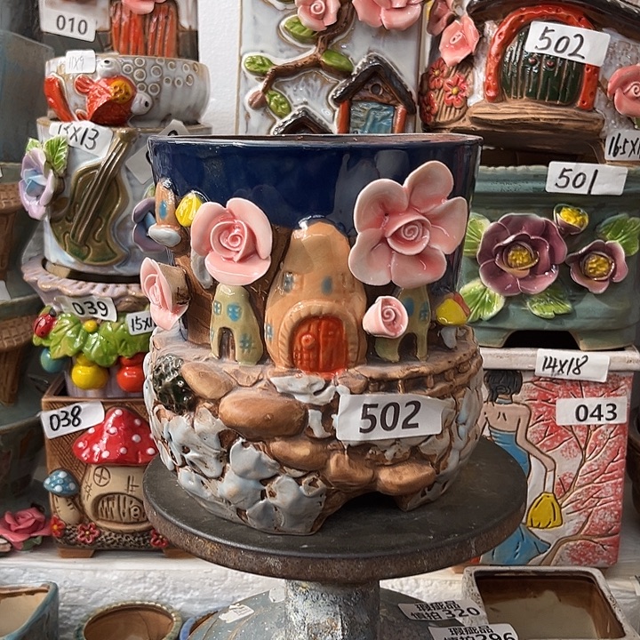 粗陶材质多肉花盆