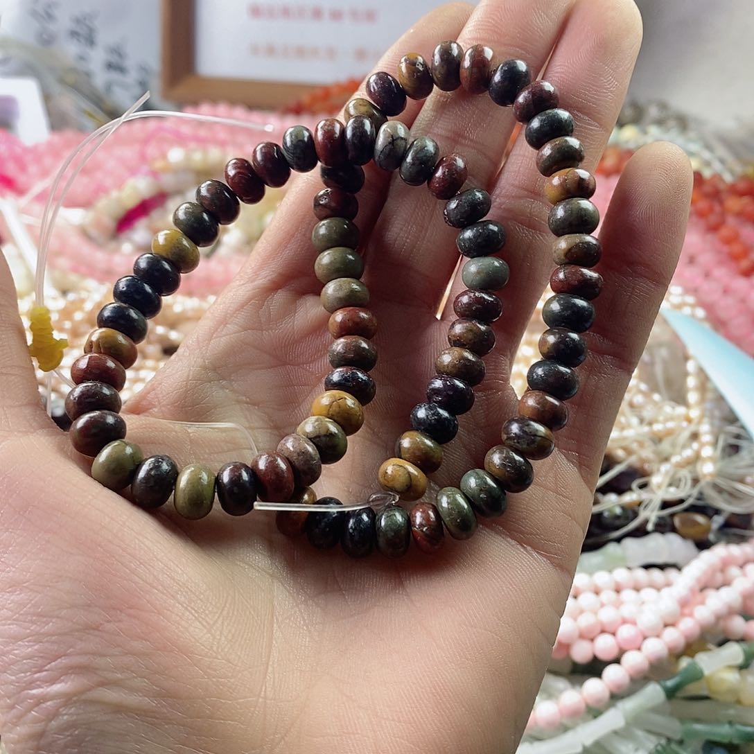 玛瑙/玉髓珠宝半成品合金一条天然卡8毕加索红线松隔片A148