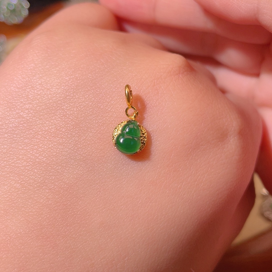 翡翠银S925镶嵌吊坠(不含链)