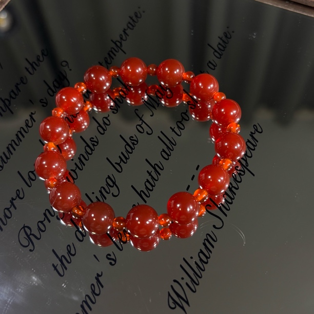 【差点意式】B212 许研同款红玛瑙手串