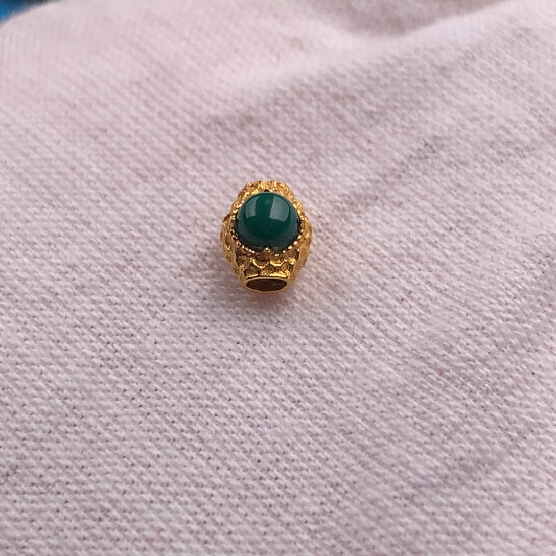 绿松石18K金镶嵌发饰