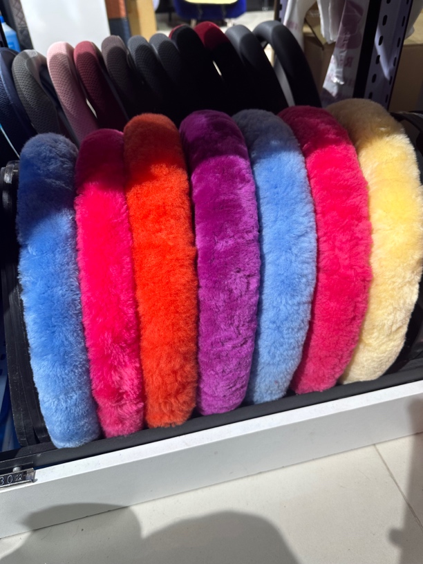 羊毛方向盘套羊毛把套