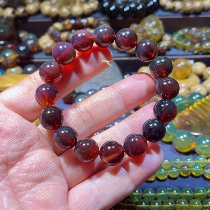 琥珀手链未镶嵌天然