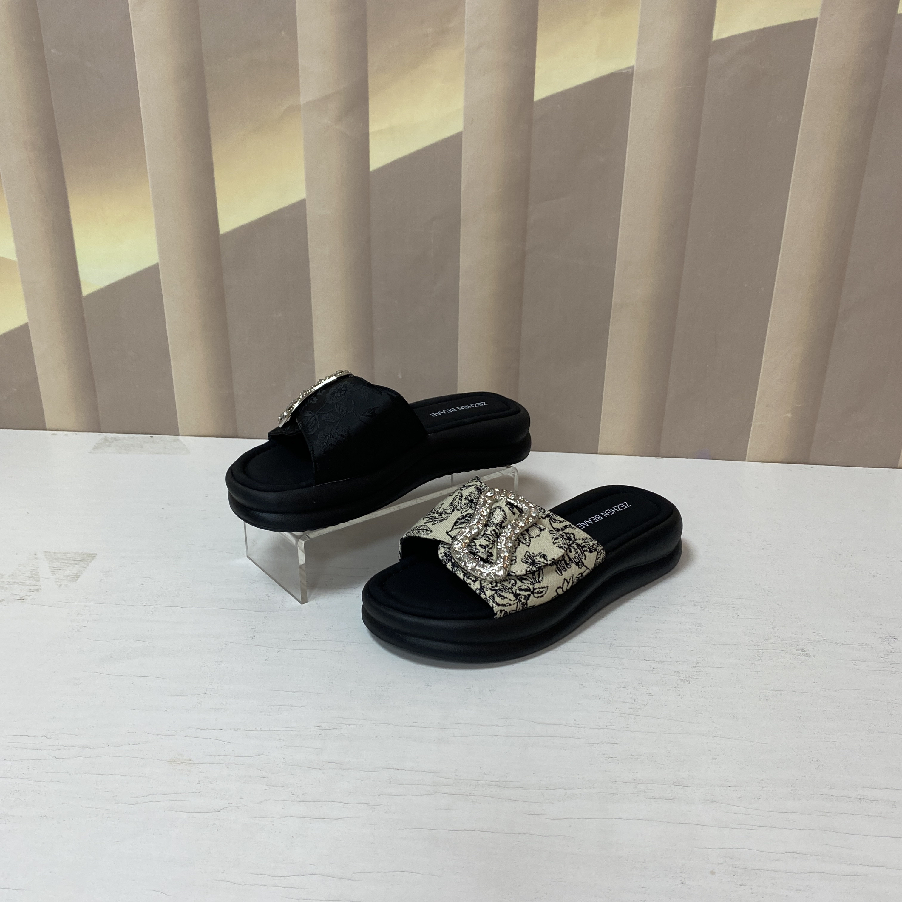 5688时尚舒适百搭厚底凉拖鞋女F
