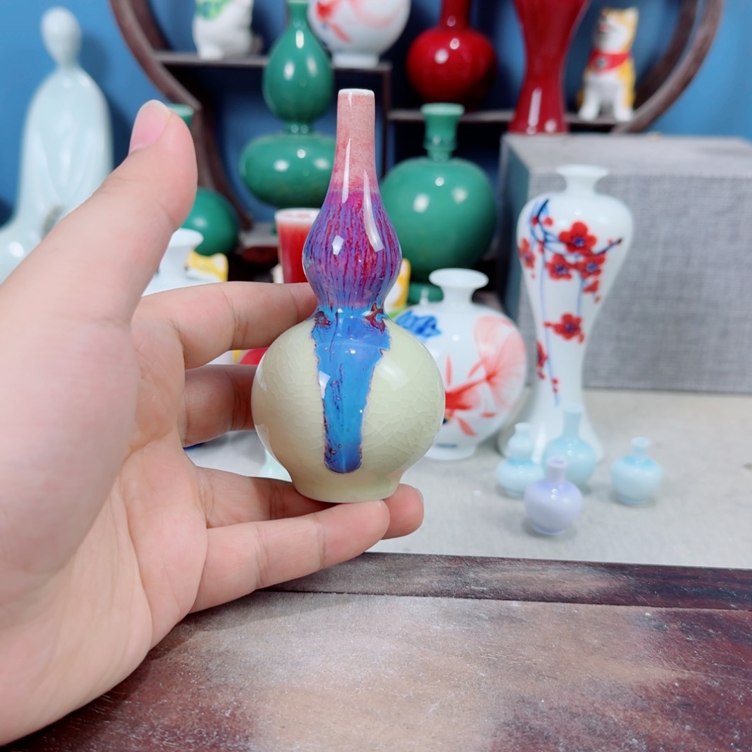 陶瓷手工小花器摆件