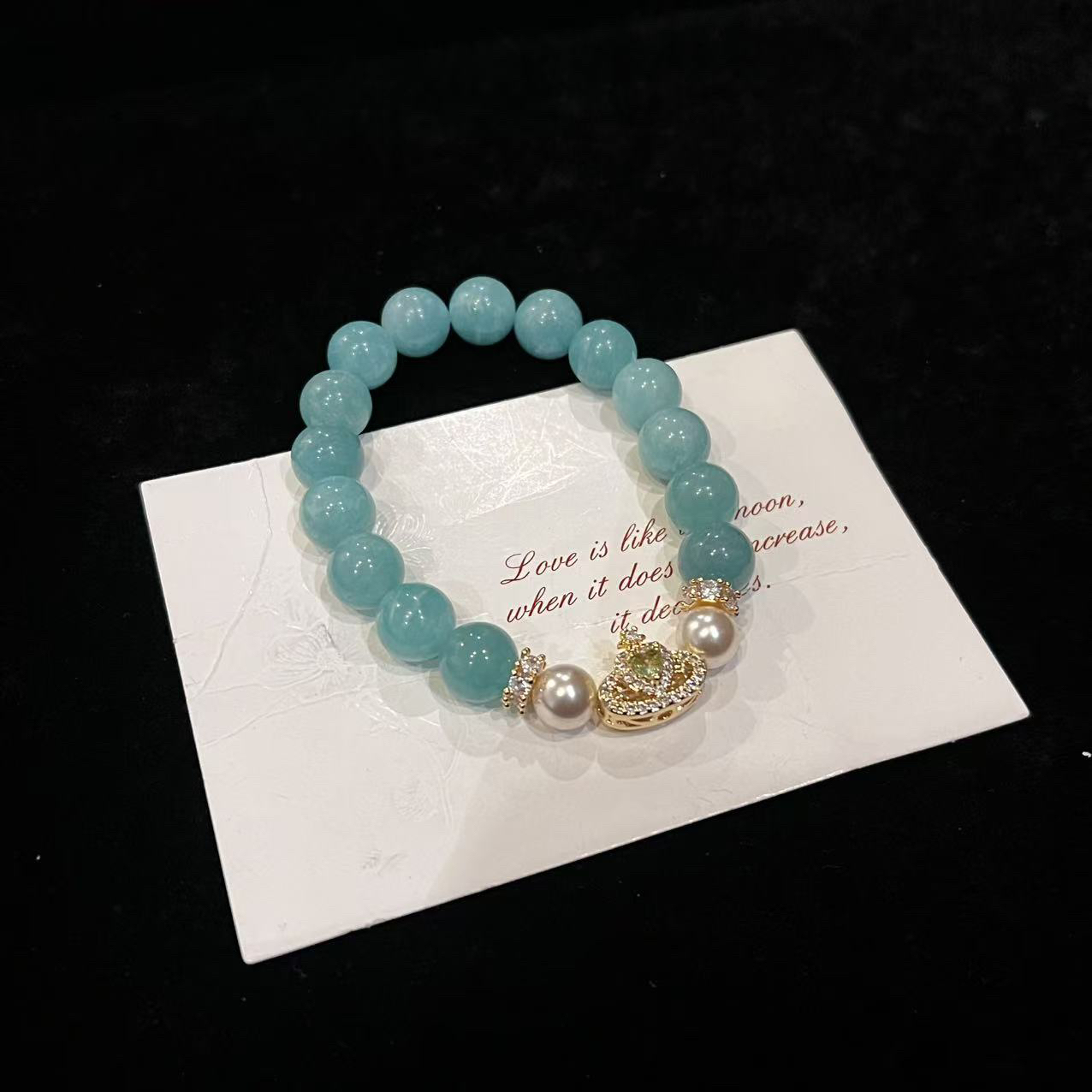 F980 10mm天河石+土星设计款手串 多样性发一