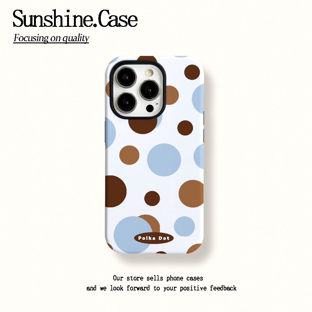 菲林二合一适用苹果华为vivo小米oppo手机壳简约波点17PRO/16