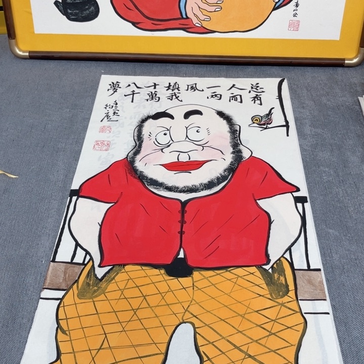 国画手绘禅意画一物一拍