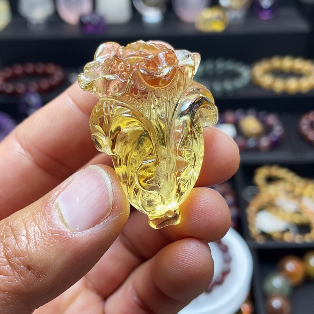 水晶颈饰未镶嵌黄水黄水晶百财