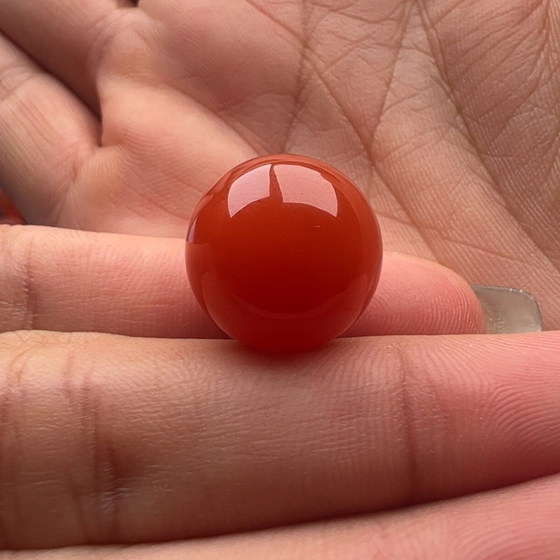 南红玛瑙未镶嵌圆珠15.1