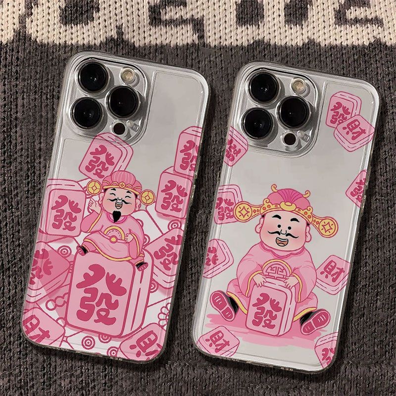 财神新年太空手机壳适用于苹果16透明iphone14保护壳1512pro