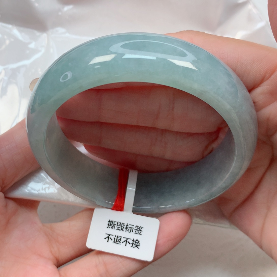 翡翠手镯未镶嵌59.9圈 轮胎镯