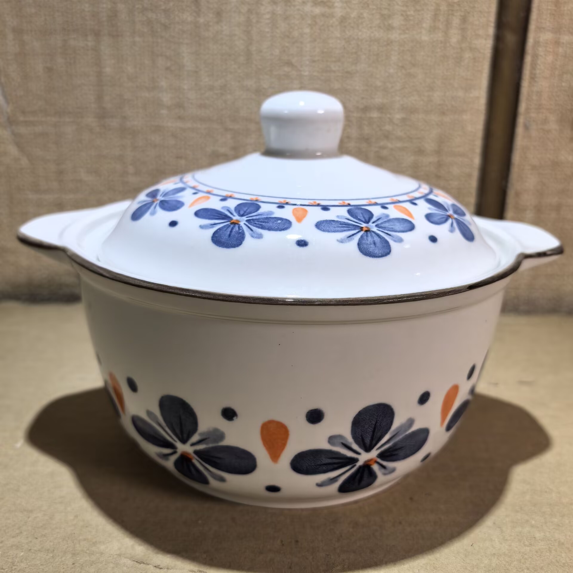 双耳带盖泡面碗螺蛳粉猪油罐