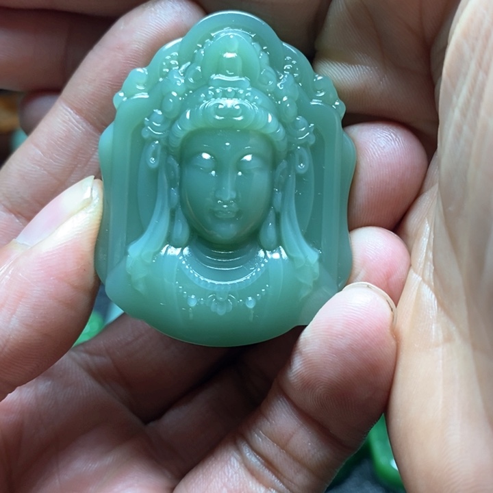 和田玉（碧玉）挂件未镶嵌闲*