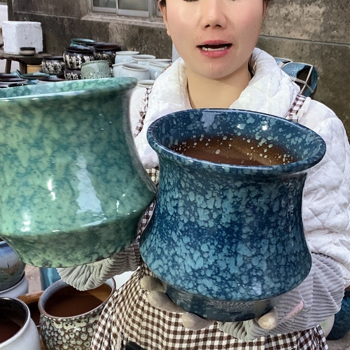 紫砂花盆正品口20高20