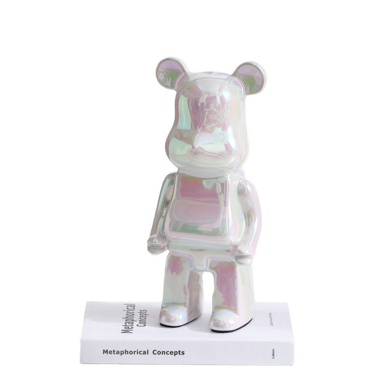 63公分画家电镀陶瓷暴力熊客厅摆件大容量存钱罐电视柜摆