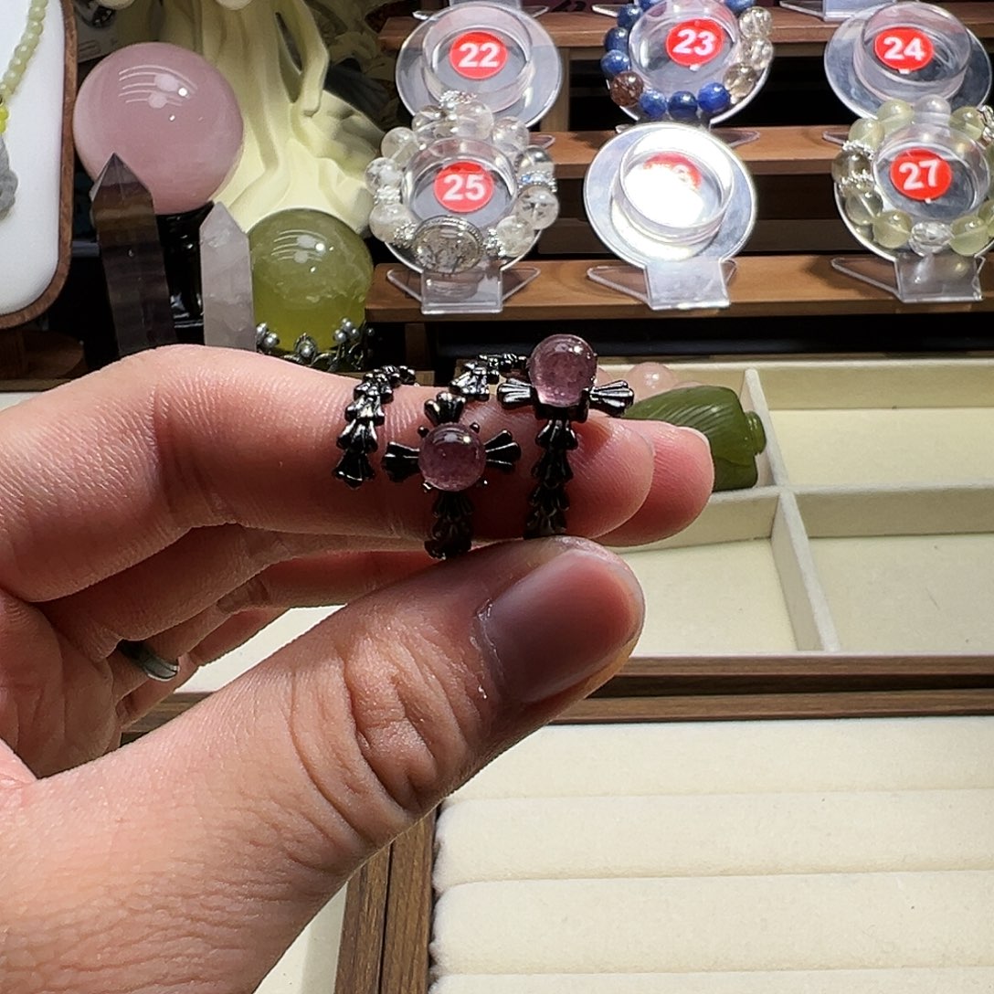 水晶手链未镶嵌水晶戒指