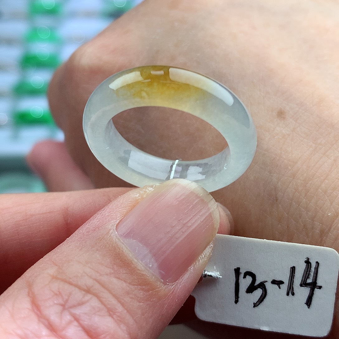 未镶嵌戒指翡翠13-14号