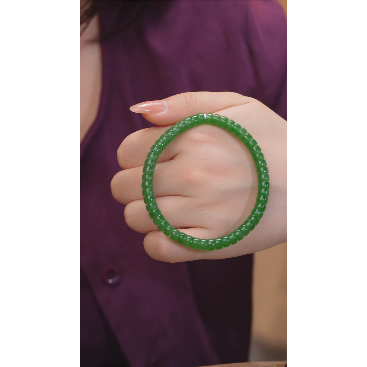 和田玉未镶嵌手串卡6 @@N9124