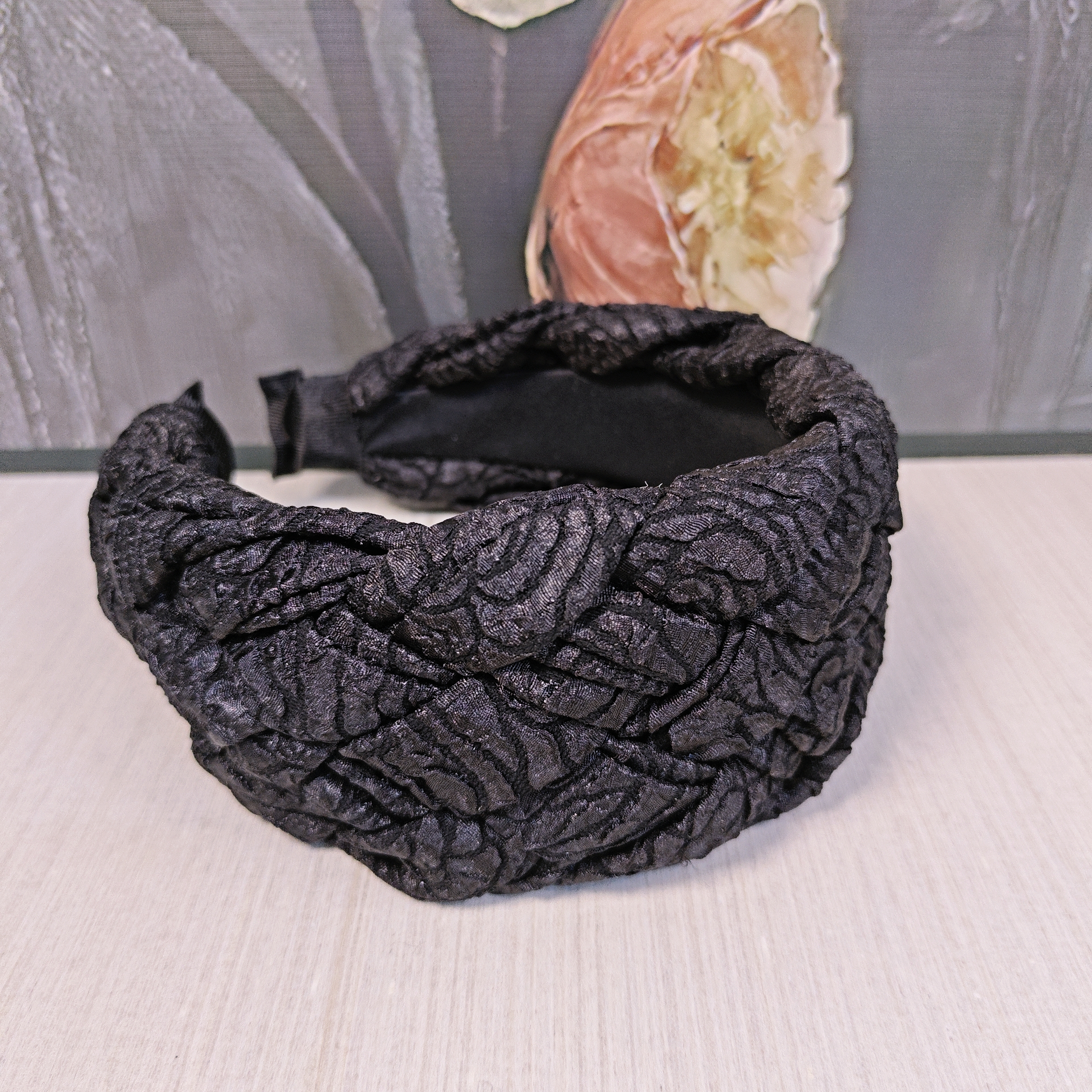 新款编织厚发箍头箍高颅顶显脸小宽版遮白发手工发饰时尚百搭头饰