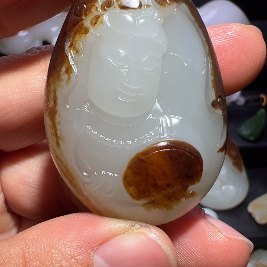 h***a和田玉未镶嵌挂件