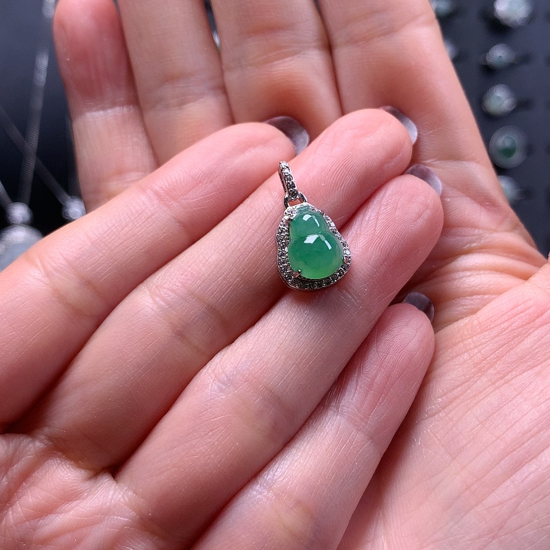 翡翠颈饰银S925镶嵌?****?111111