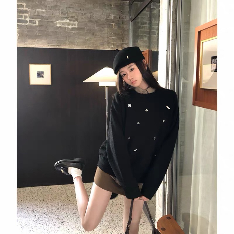 软糯镶钻 针织衫