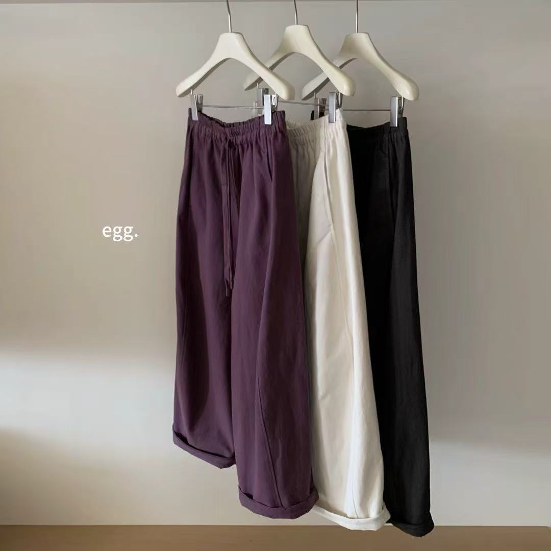 韩国E G G 家阔腿百搭气球裤