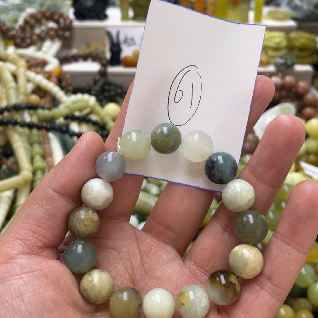 蛇纹石玉手链未镶嵌