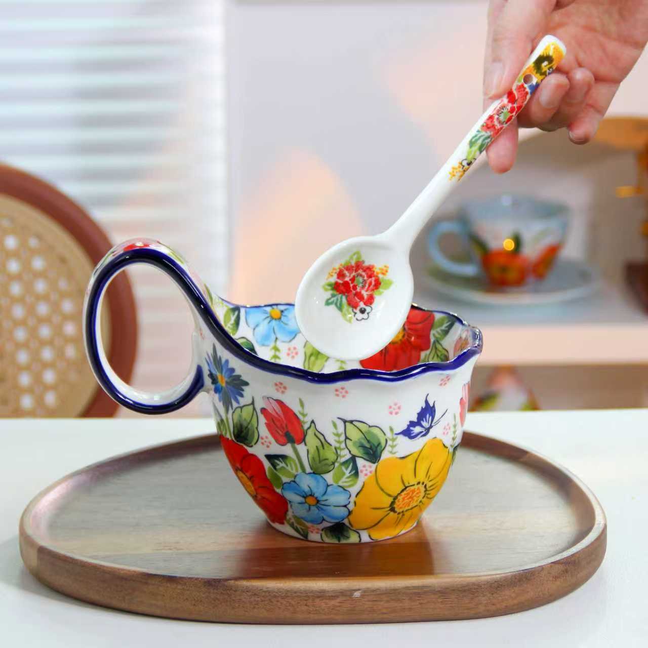 花漾-曲把杯马克杯