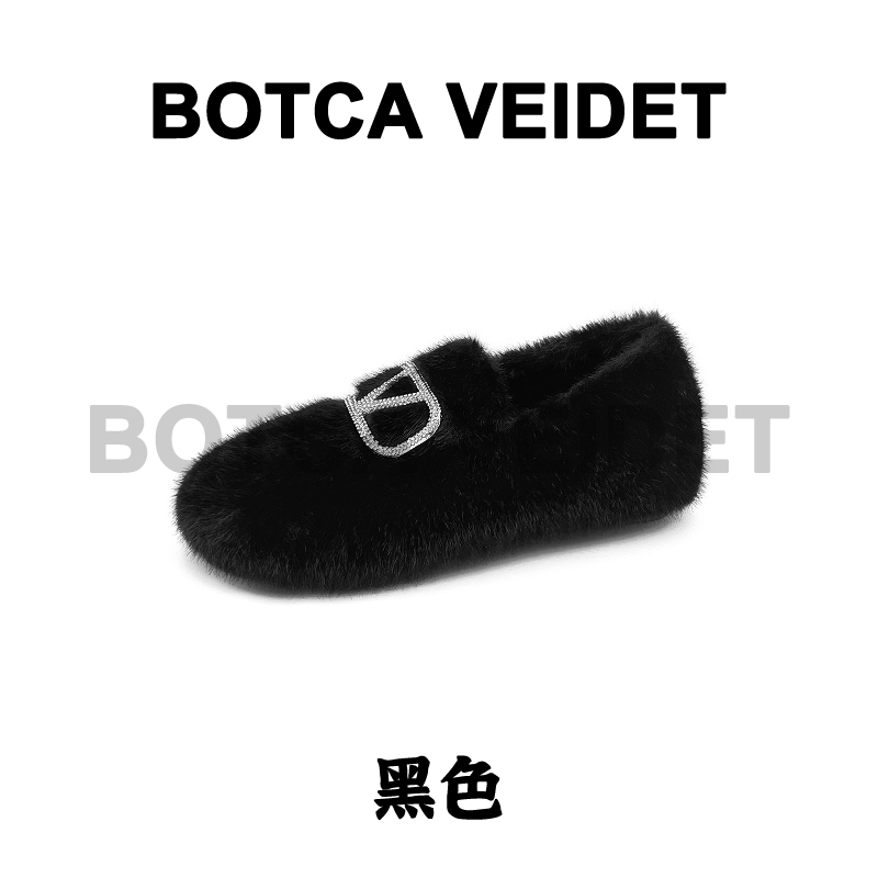 【银河】安先生SHOES保暖一脚蹬毛毛单鞋-HM3101