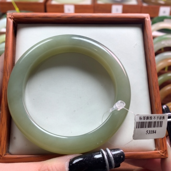 和田玉手镯未镶嵌57-58