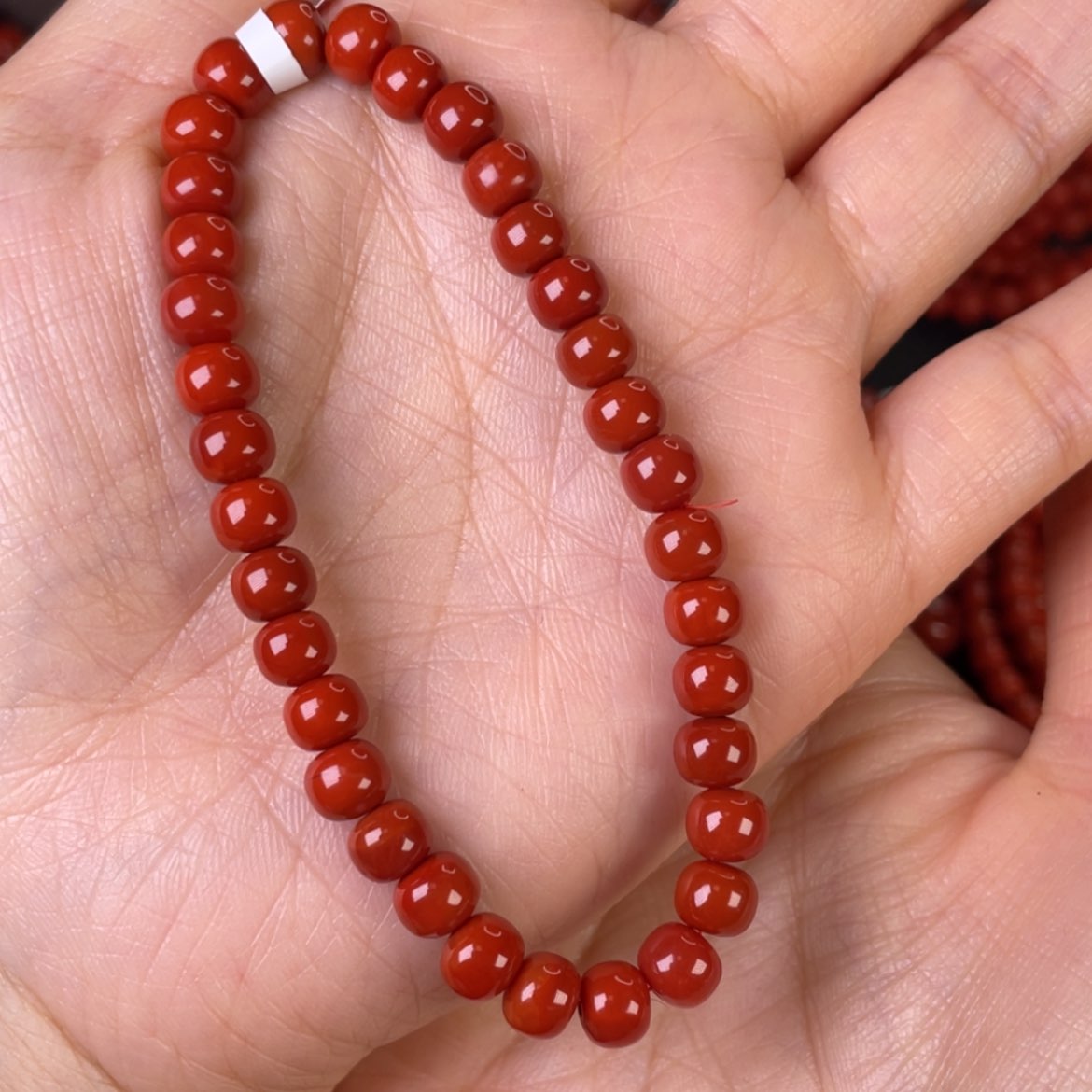 【闪购商品】未镶嵌南红玛瑙手链S**t满肉满色花