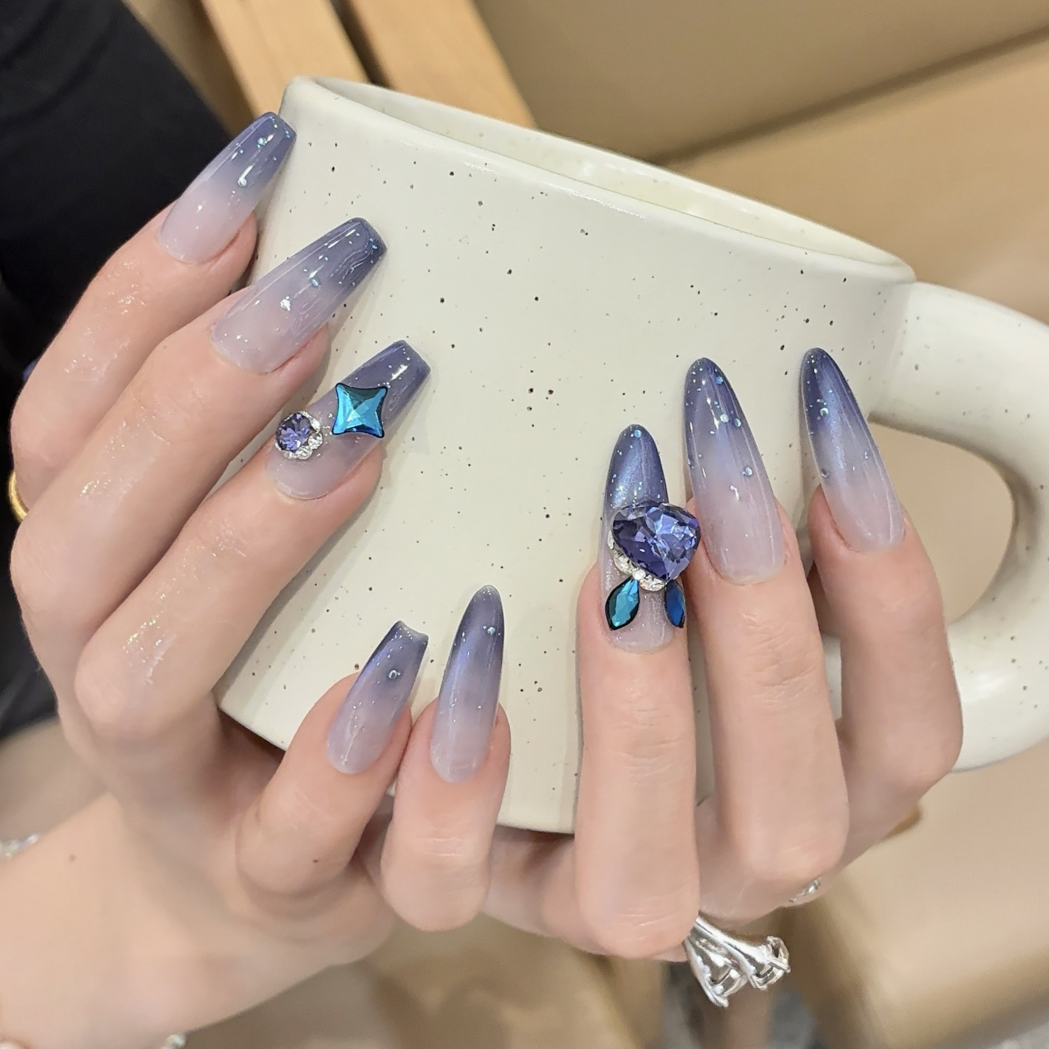 郭小双穿戴甲【珈蓝望月】全华版手工穿戴甲10片盒装H30975