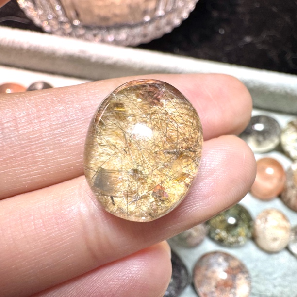 定制款幽灵串发天然水晶蛋面