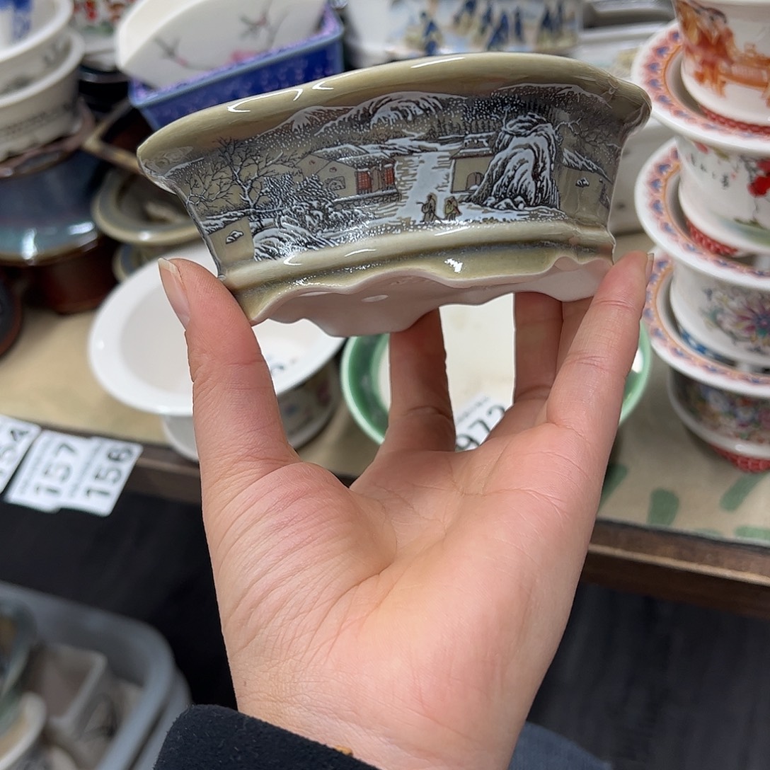 花盆紫砂036号瑕疵13/12/4cm窑变