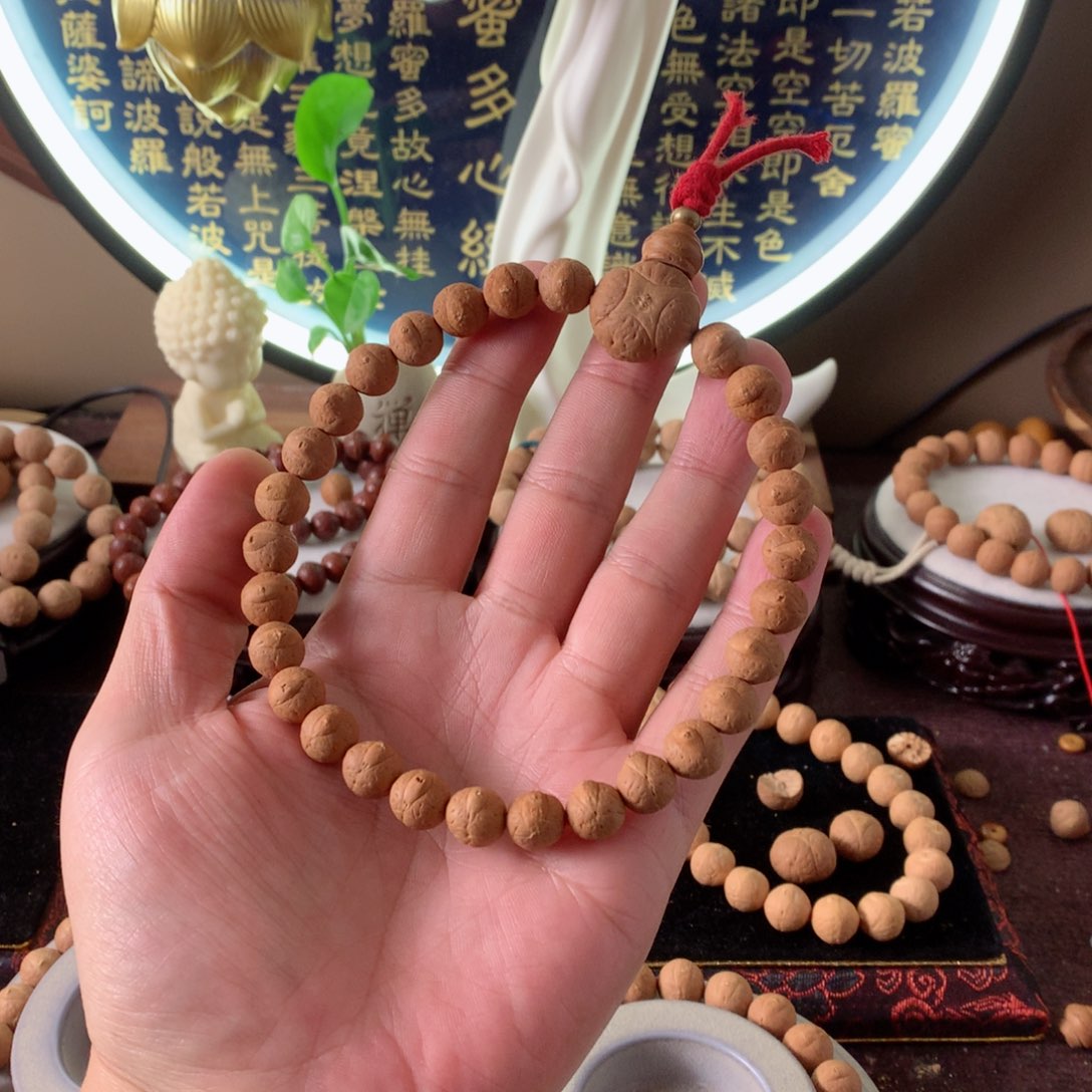 凤眼菩提手串10手持红皮