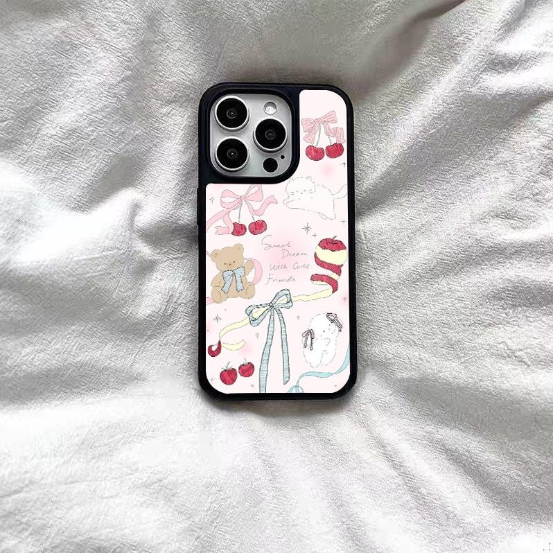 新款日韩手机壳适用苹果16小米15oppo14华为p70p60荣耀vivo樱桃蝴