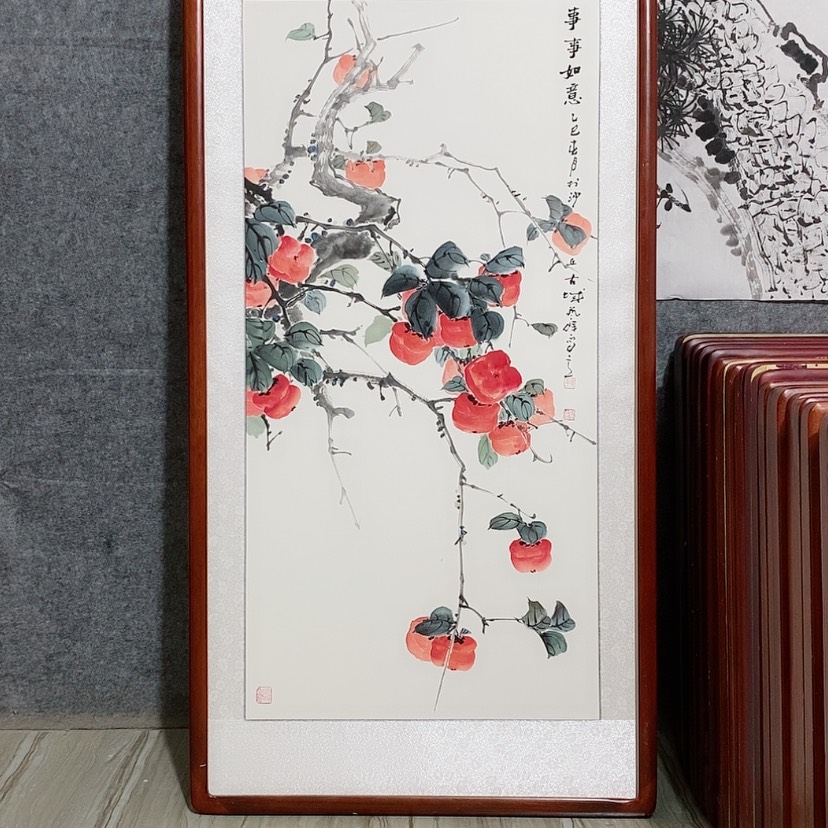 【闪购商品】国画书画作品带框125×65厘米