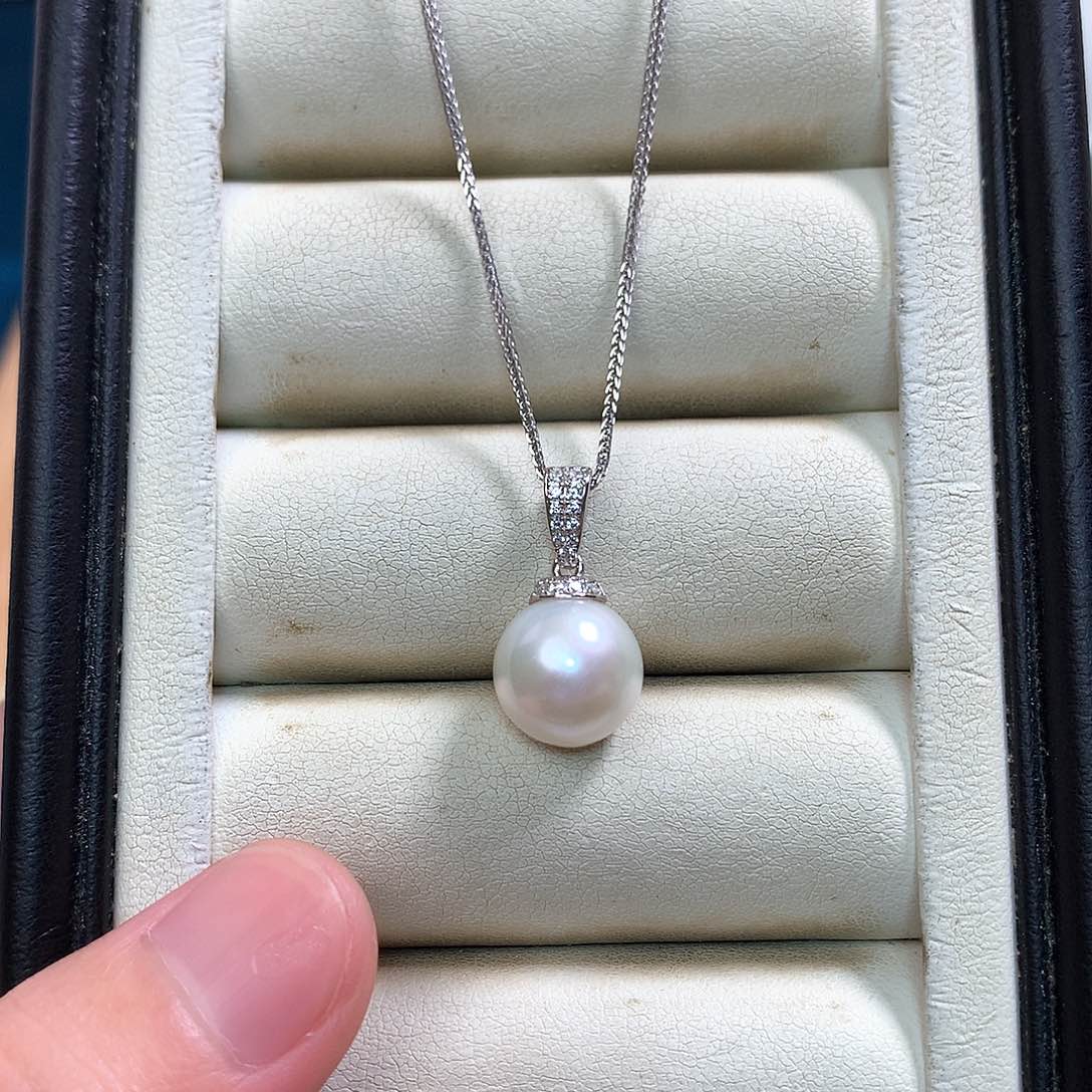 淡水珍珠颈饰银S925镶嵌