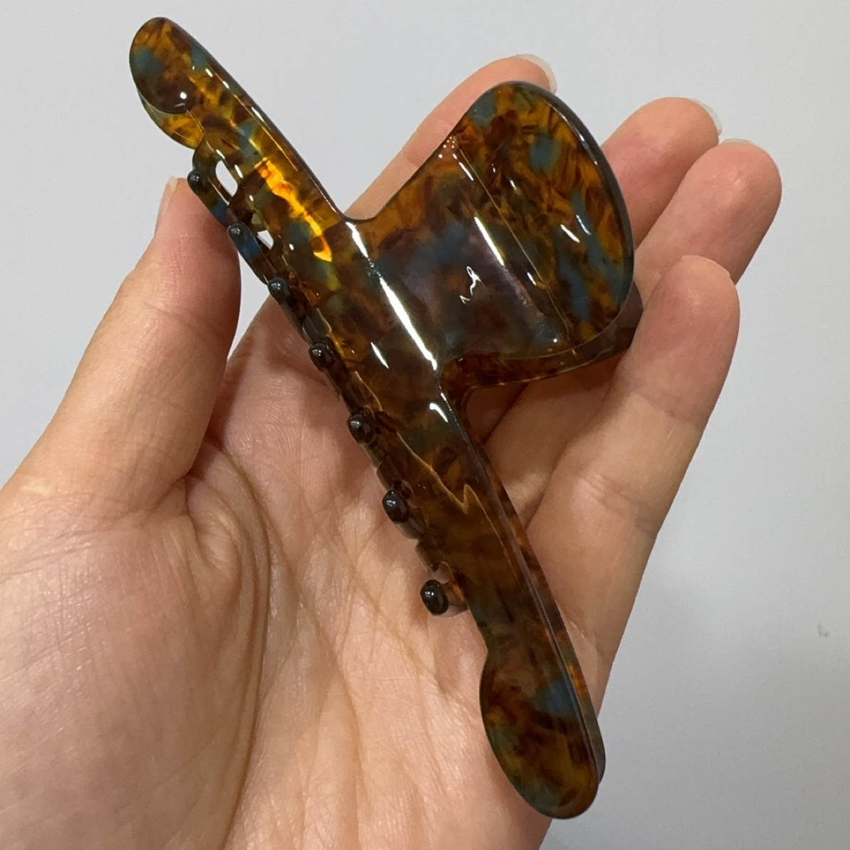 韩国正品代购 东大门高品醋酸气质抓捏捏衣架款12cm no退no换 