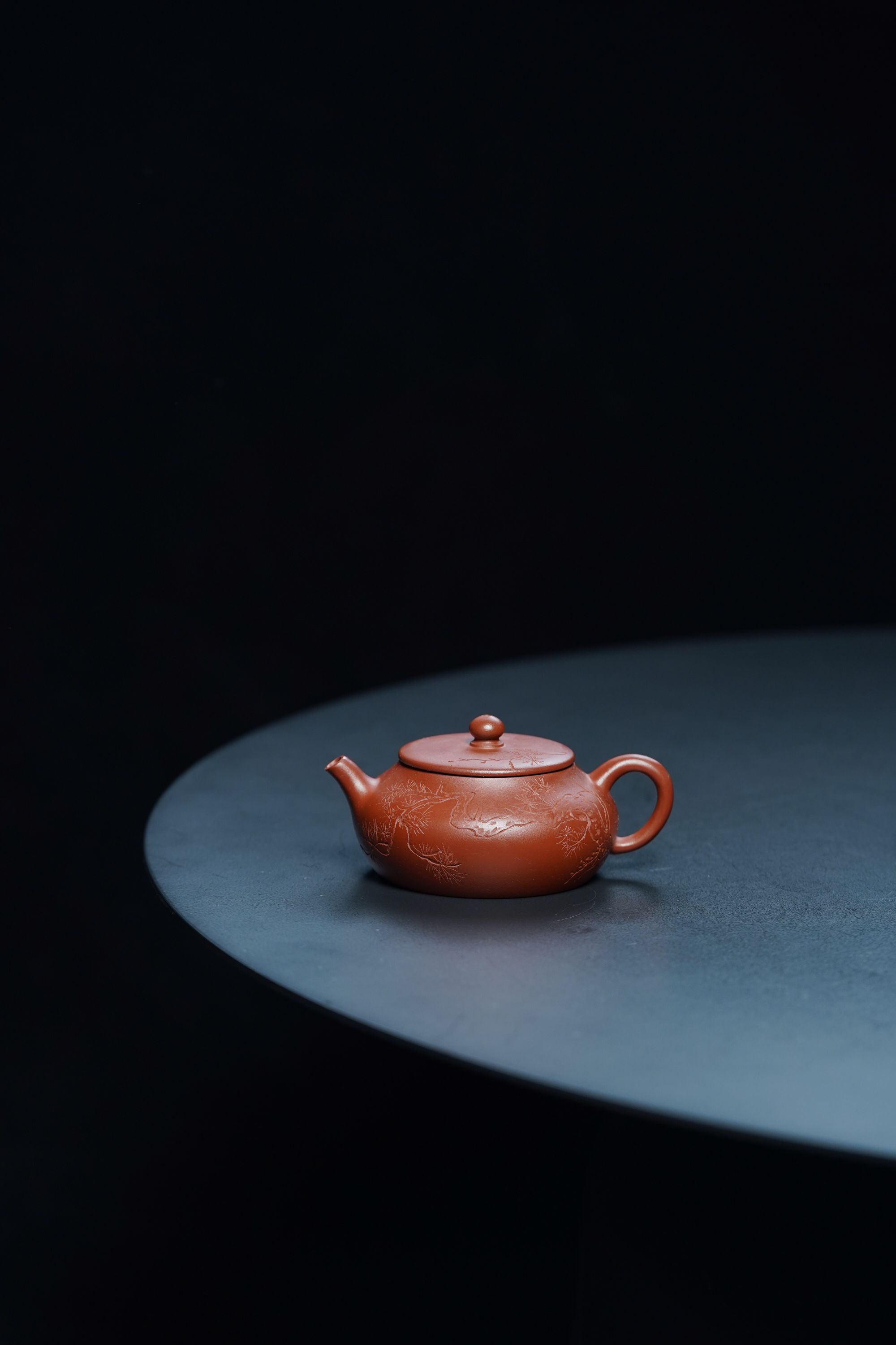 【琳·器】宜兴原矿 龙血砂刻绘 圆融