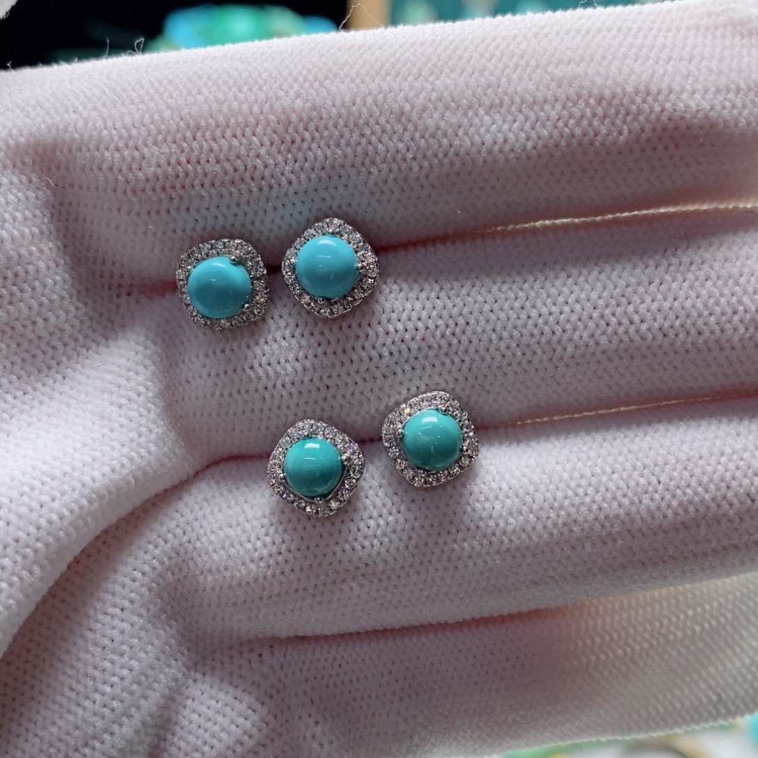 绿松石手链银S925镶嵌夜***夜