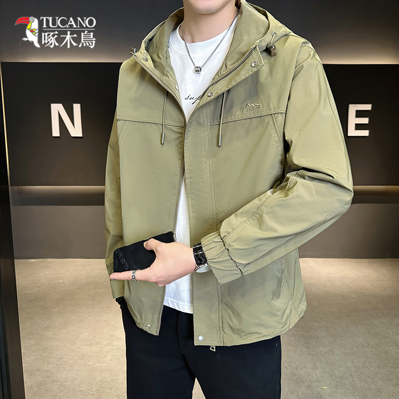 TUCANO/啄木鳥时尚休闲连帽夹克男春秋新款百搭上衣工装外套2715