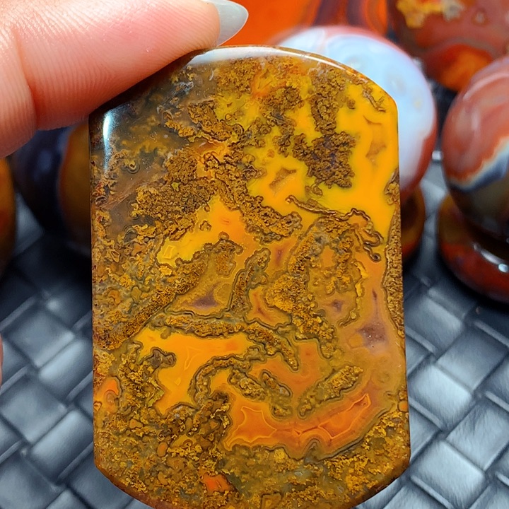 玛瑙/玉髓颈饰足银镀金镶嵌宝*